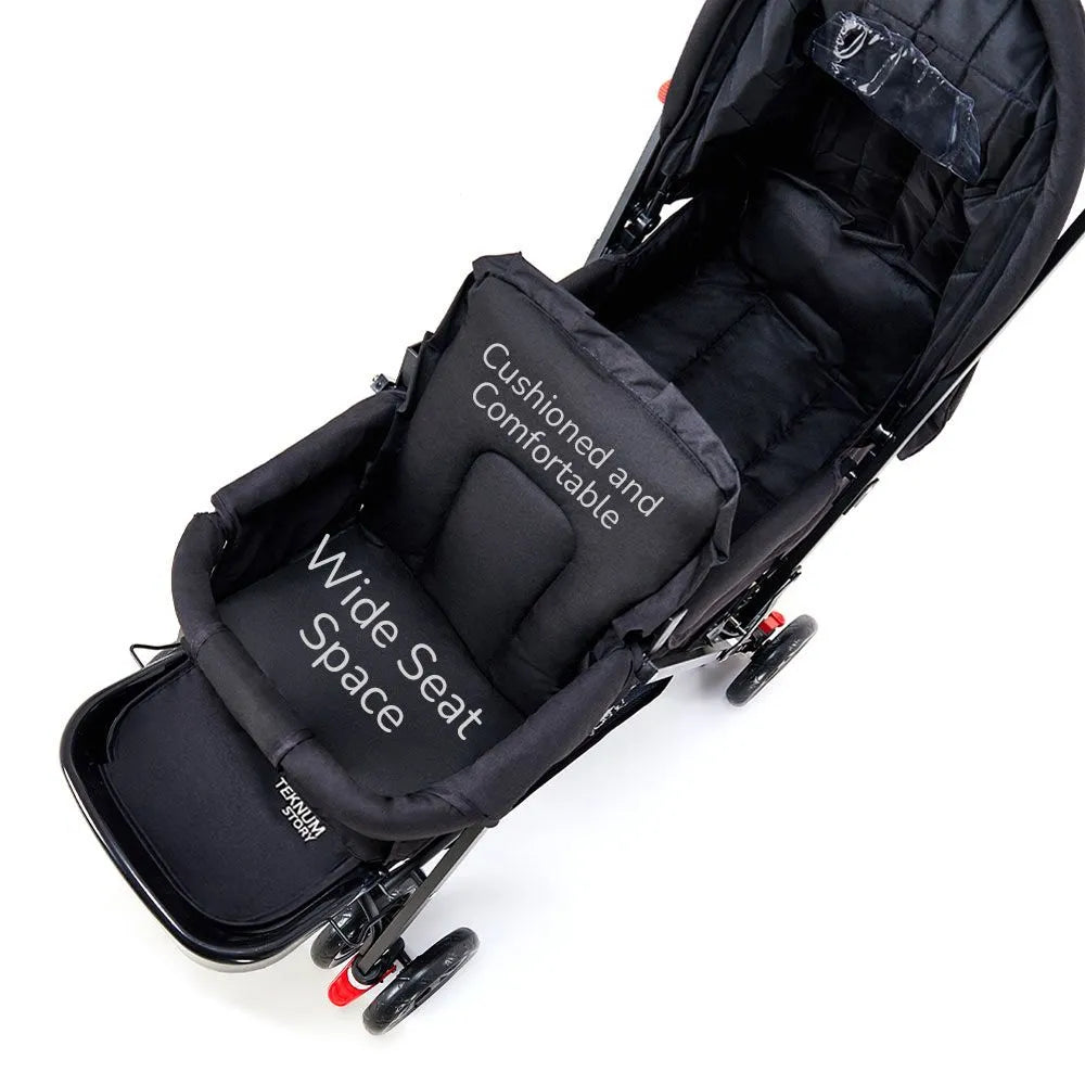 Teknum Double Baby Stroller (Black)