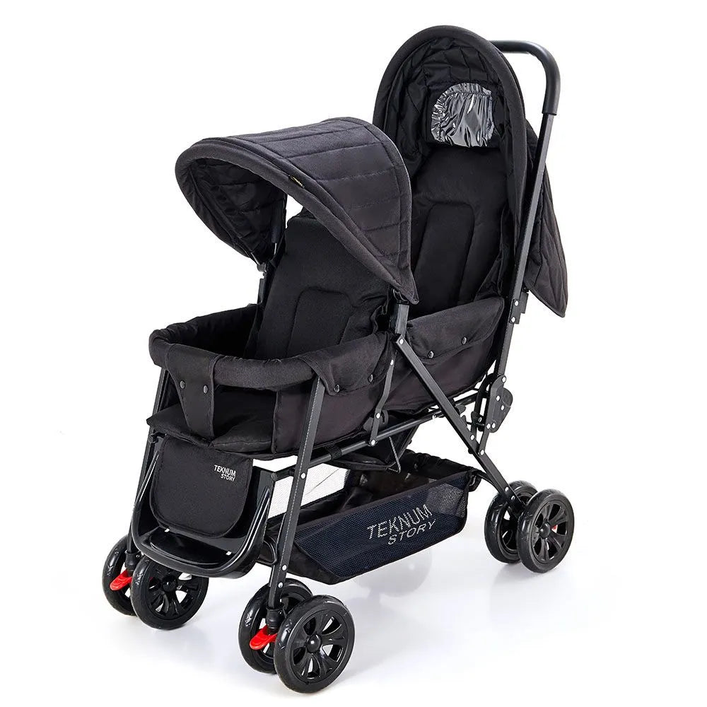 Teknum Double Baby Stroller (Black)
