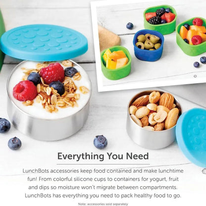 LunchBots Trio Bento Box 3 Compartments (Medium, 600ml)