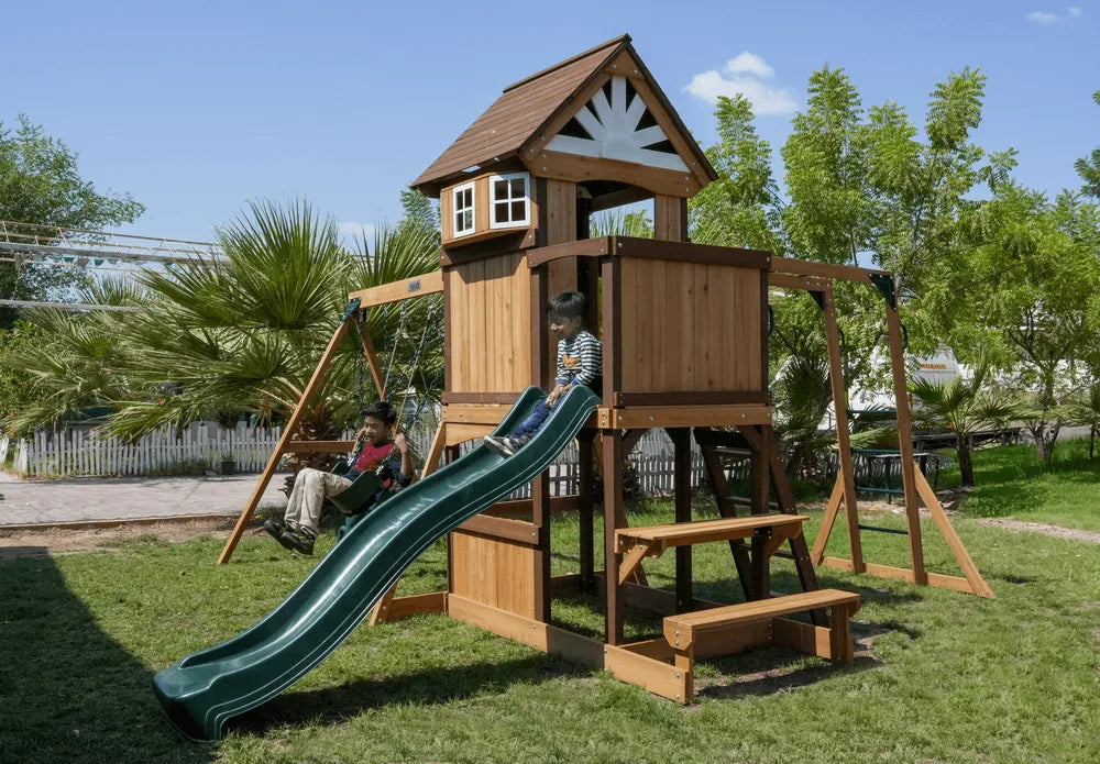 Dynamic Sports Arabian Tahr Wooden Swing Set
