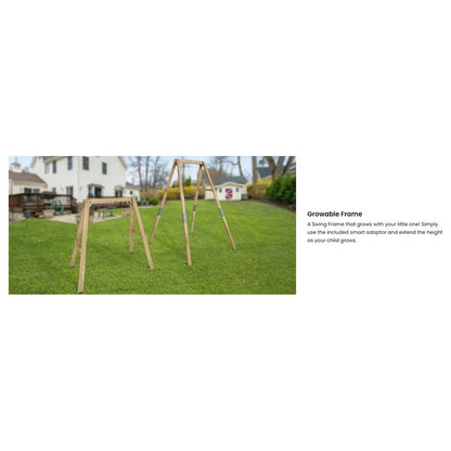 Dynamic Sports Growing Giraffe Wooden Swing Set