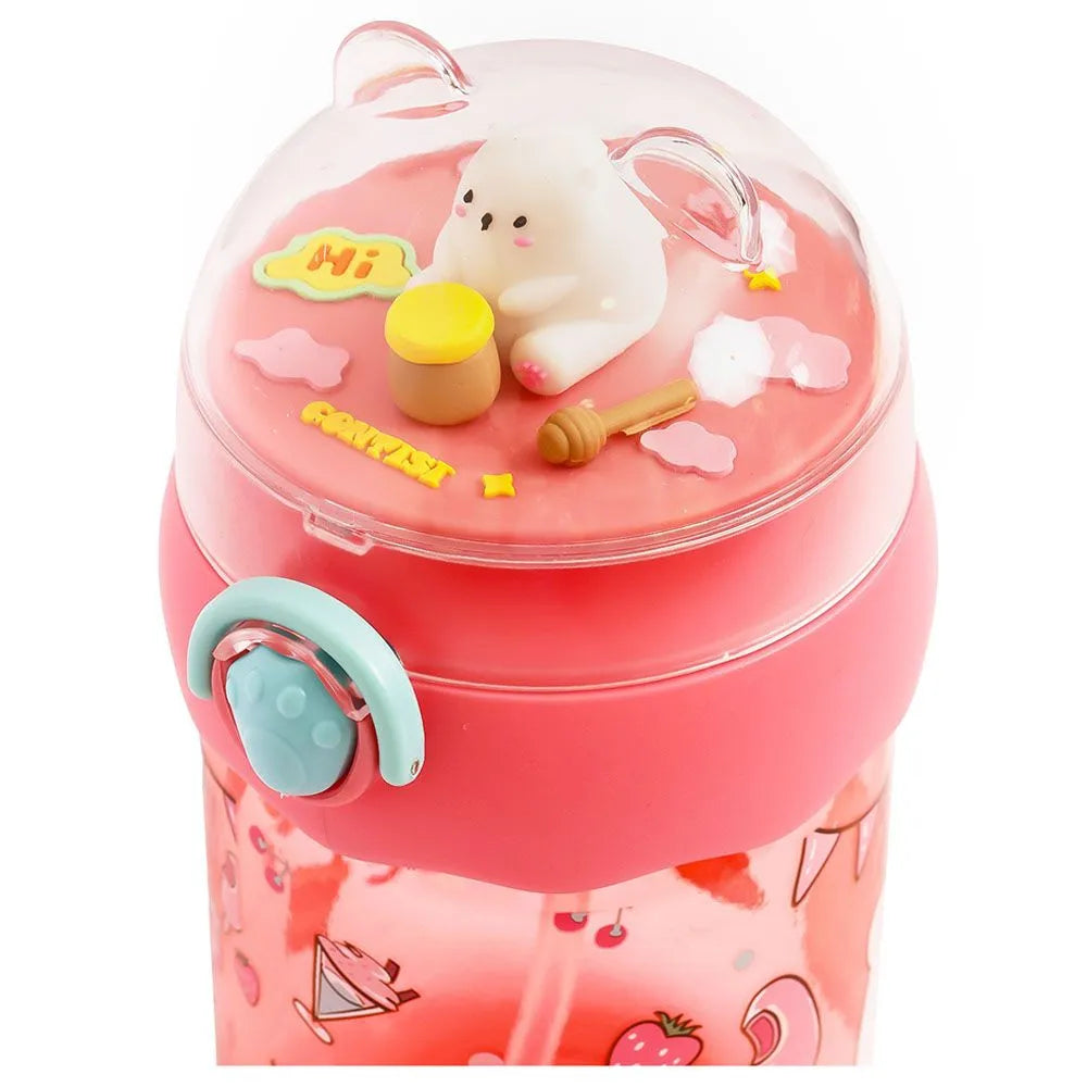 Eazy Kids Water With Straw Bottle (580ml)