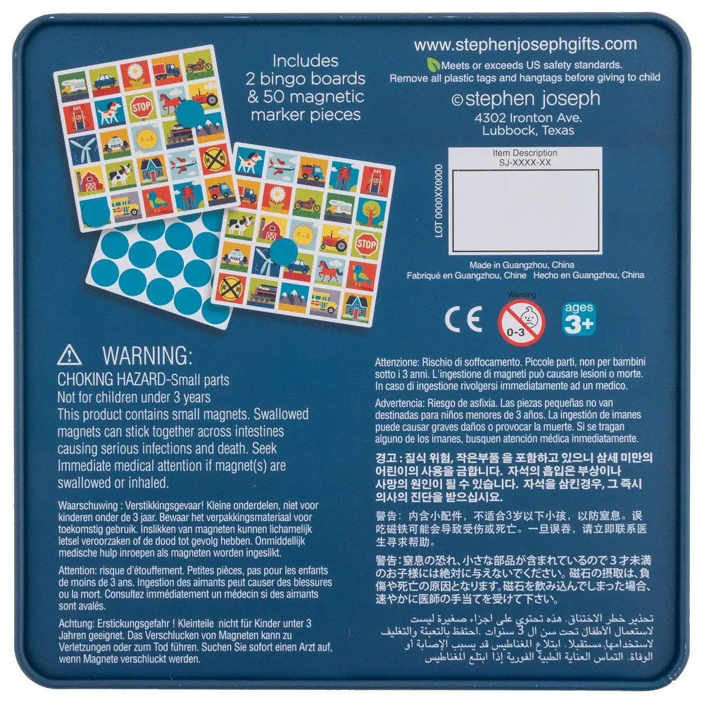 Stephen Joseph Road Trip Car Bingo Set Board Game