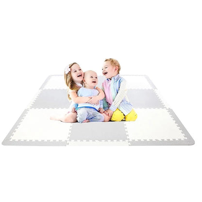 حصيرة لعب للأطفال من بامبل آند بيرد آمنة (مقاس 60cm*60cm لكل حصيرة) - طقم 1 متنوع (9 قطع)