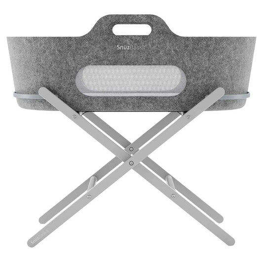 SnuzBaskit Dark Grey Moses Basket & Stand Set