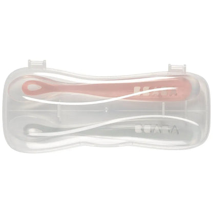 Beaba Silicone Spoon 1st Age Set Of 2 + Box