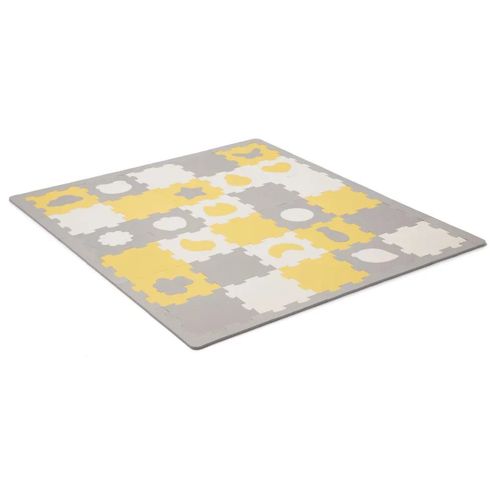 Kinderkraft Foam Mat Puzzels Luno Shapes (Yellow) 165*185cm