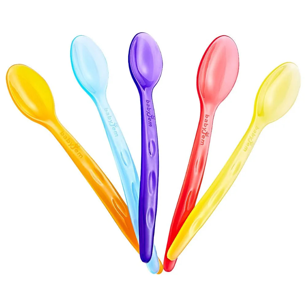 Babyjem Transparent Cup Spoon - Pack of 5 (4 Months+)