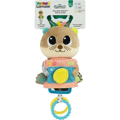 Lamaze Arty Says Cheese Otter Clip And Go Pram Toy