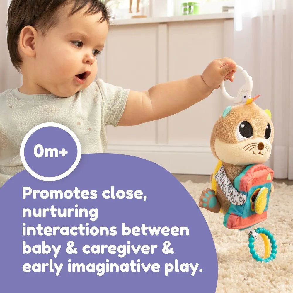 Lamaze Arty Says Cheese Otter Clip And Go Pram Toy