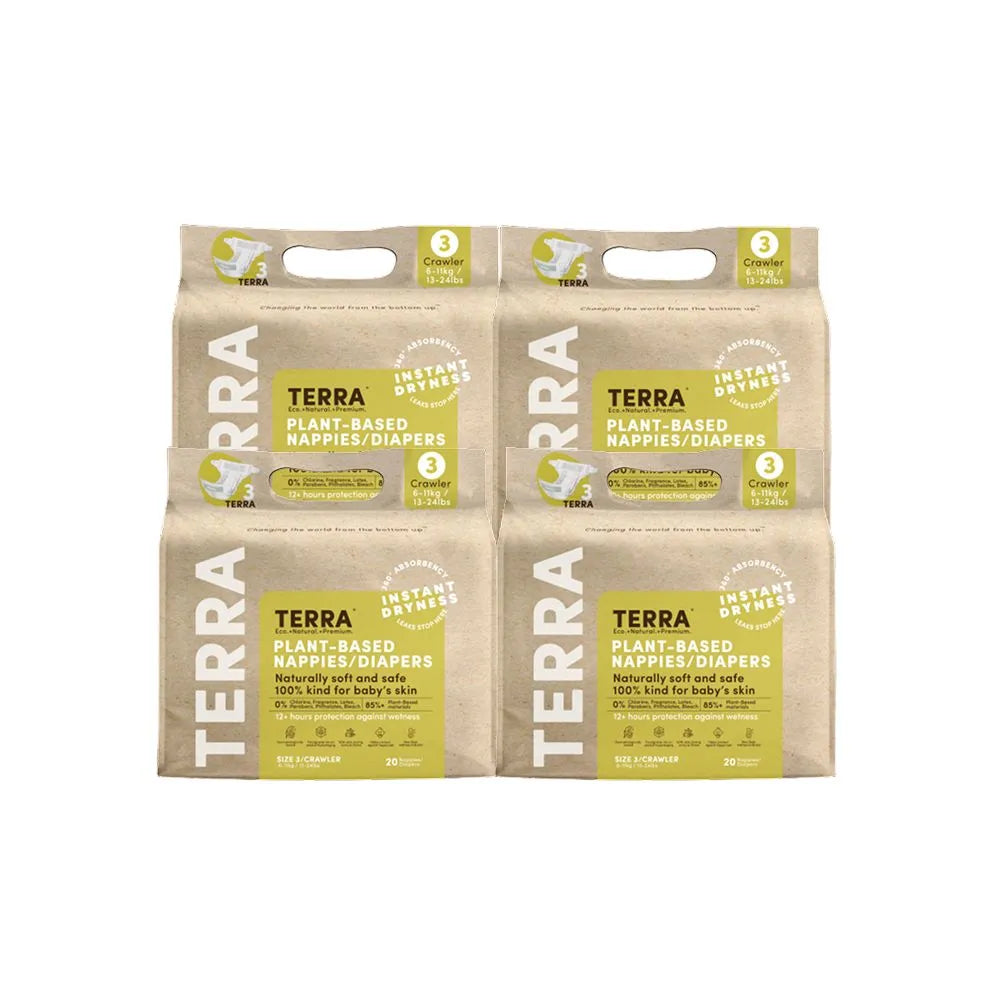 Terra Diaper/Nappy Crawler 20s (Pack of 4)