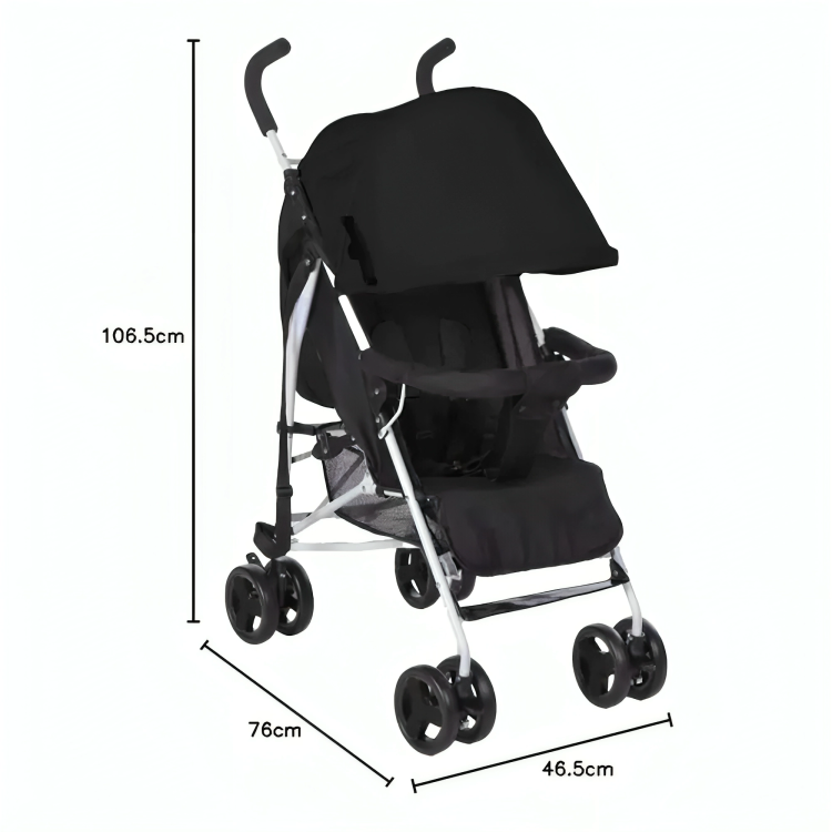 Bumble & Bird Compact Travel Light Stroller (Black)