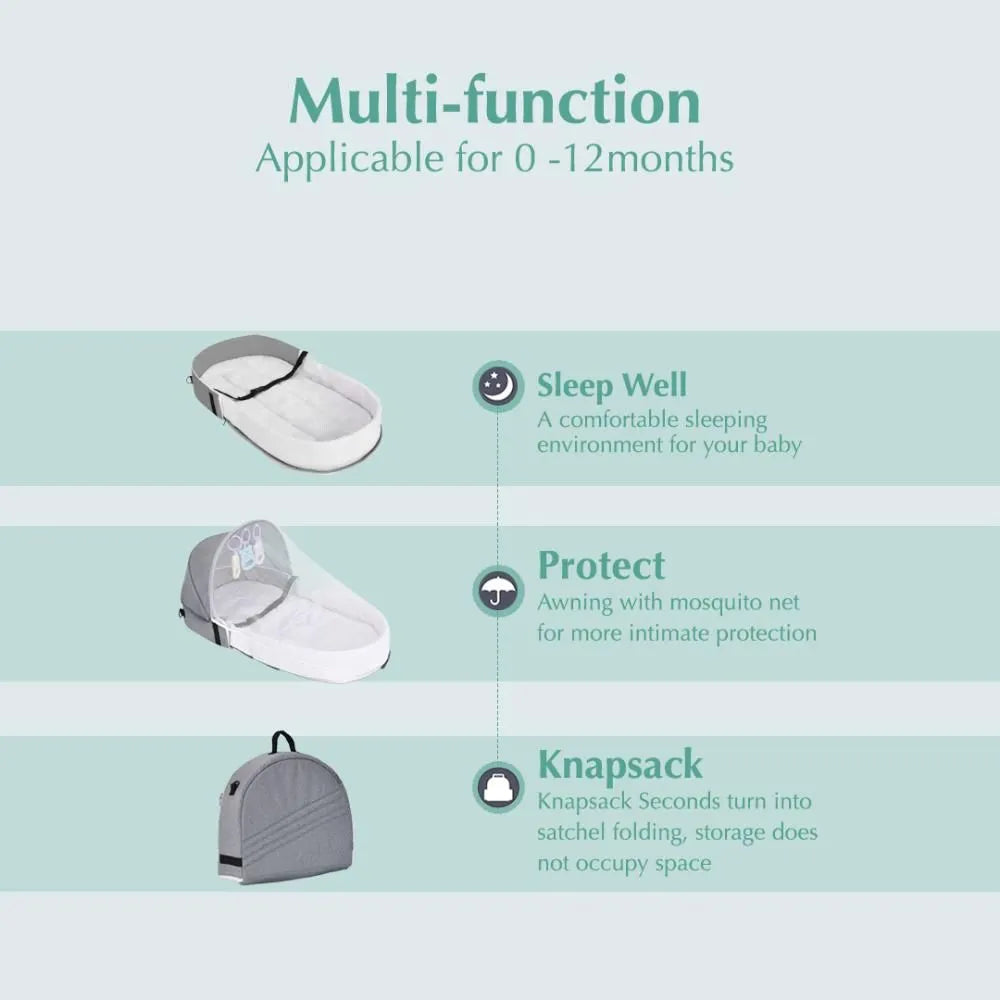 Bumble & Bird Foldable Baby Nest With Mosquito Net