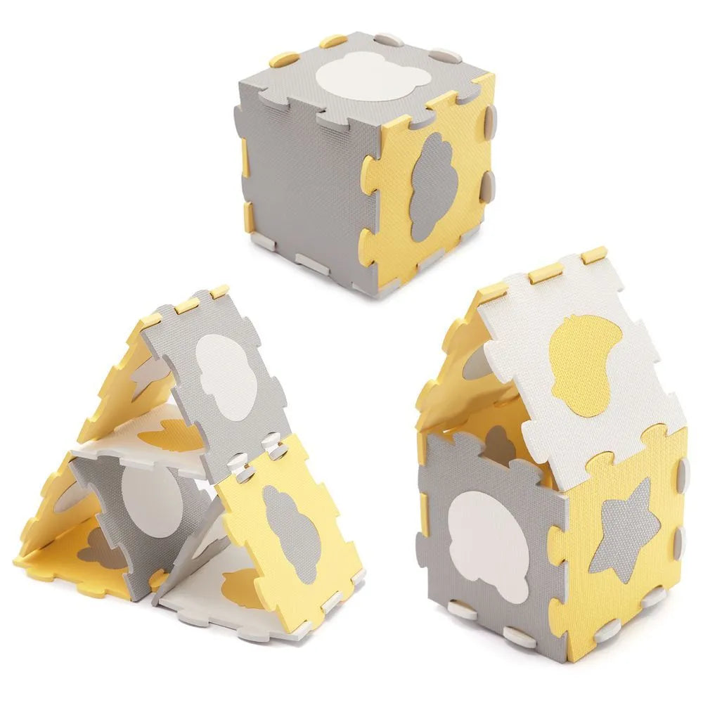 Kinderkraft Foam Mat Puzzels Luno Shapes (Yellow)