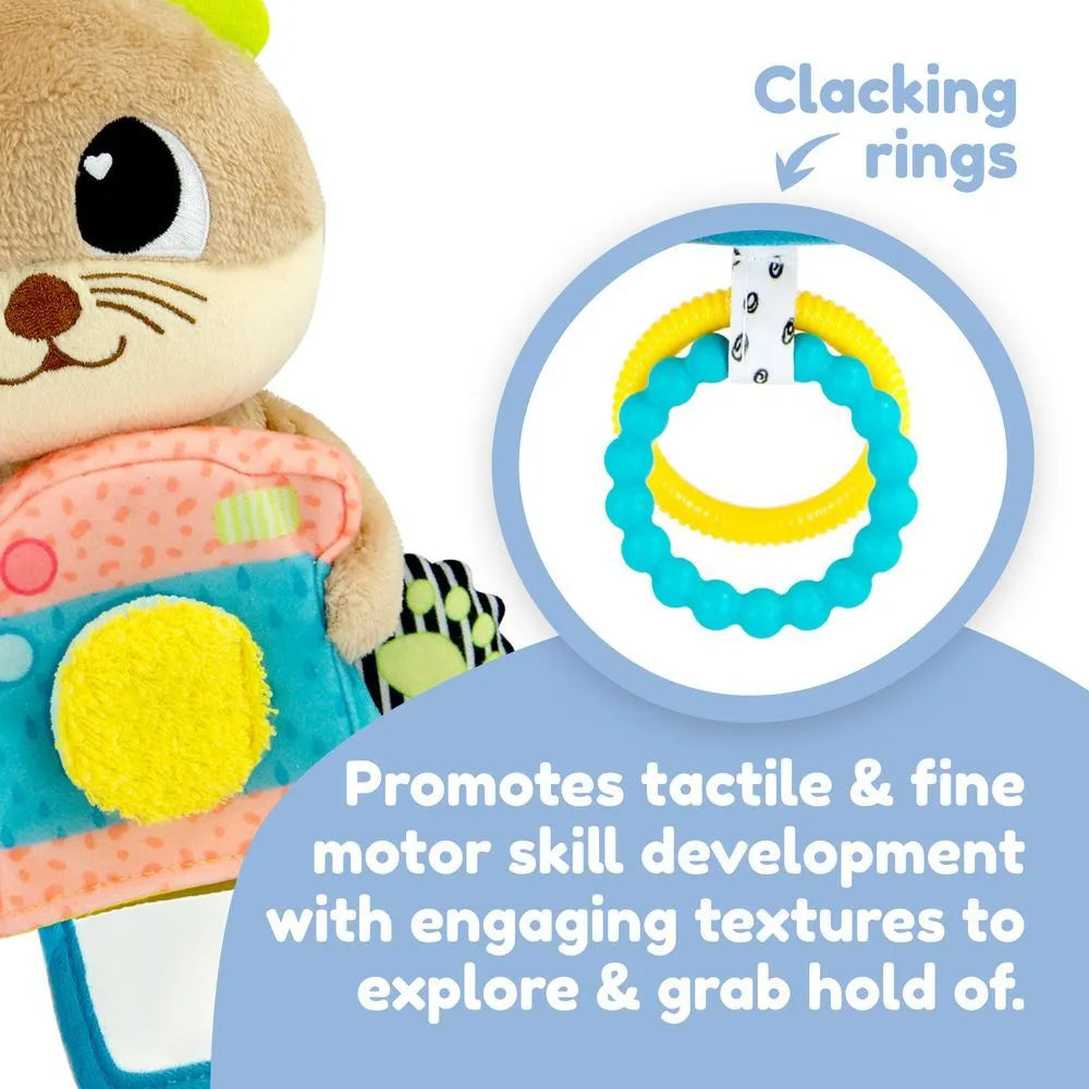 Lamaze Arty Says Cheese Otter Clip And Go Pram Toy