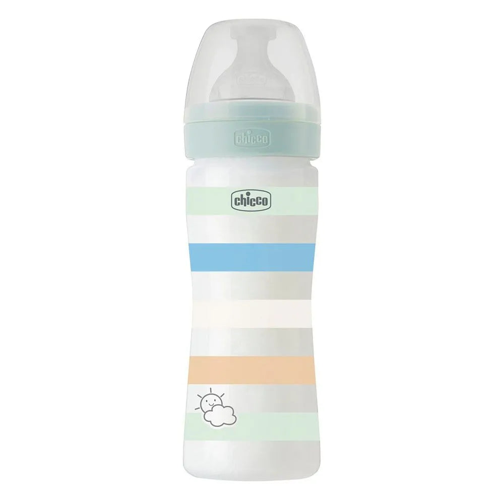 Chicco Well-Being Feeding Bottle - Medium Flow Silicone Nipple (250 ml)