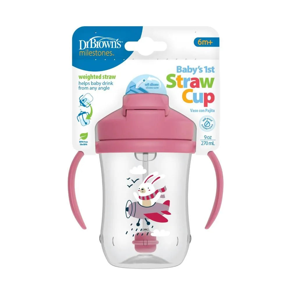 Dr.Browns Weighted Straw Cup (6 Months +) 270 ml