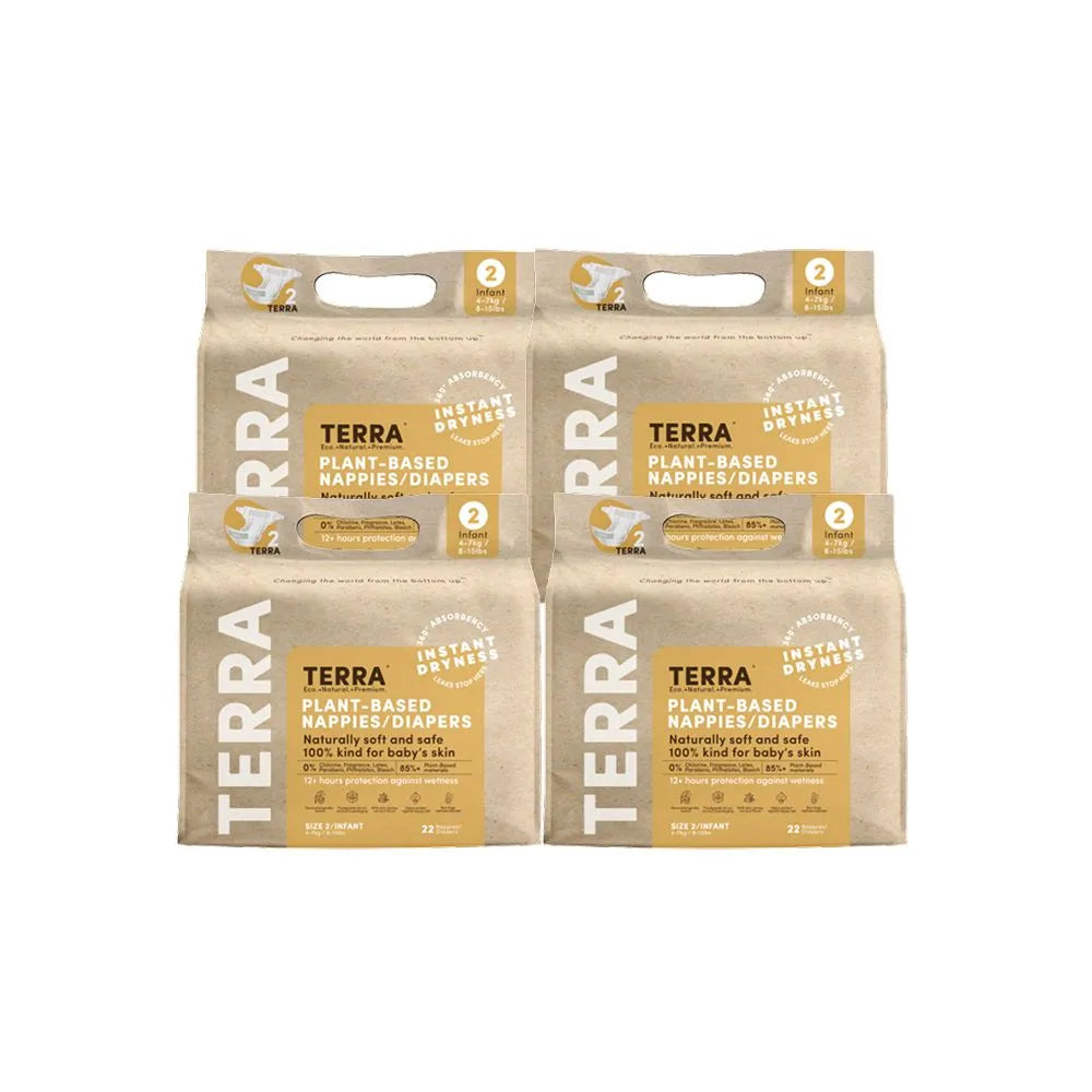 Terra Diaper/Nappy Infant 22s (Pack of 4)