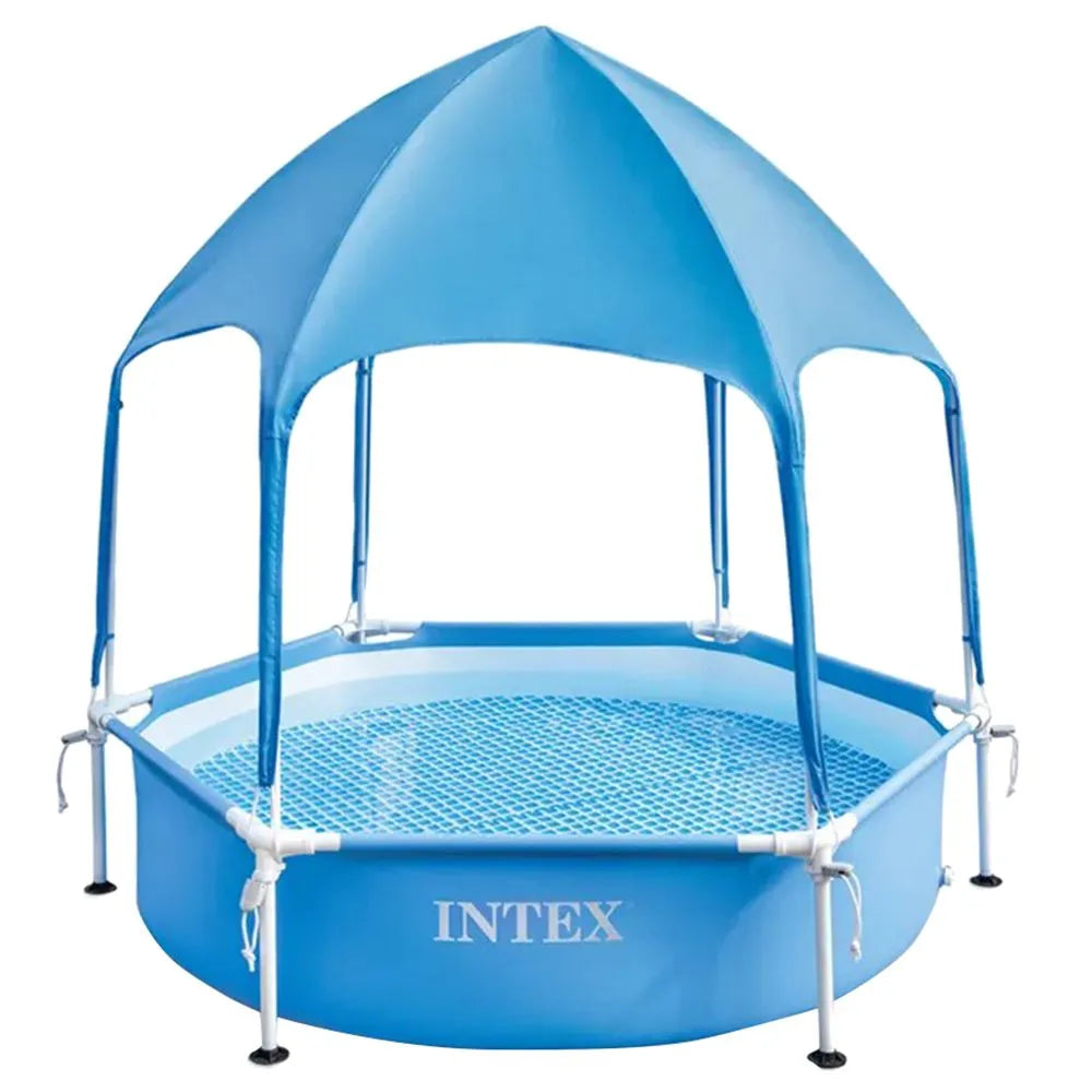 Intex Canopy Metal Frame Pool (Blue)