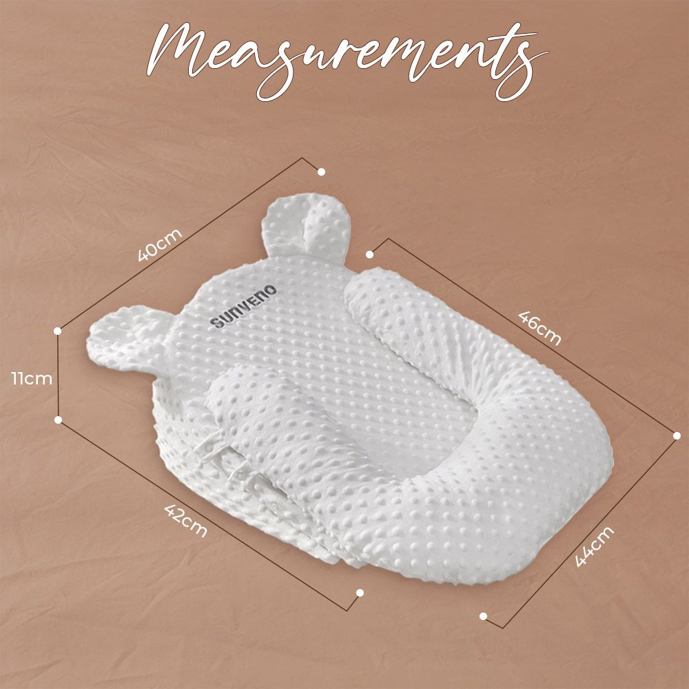 Sunveno Portable Baby Anti-Spill Milk U Shape Pillow with 10 Degree Slope Pad
