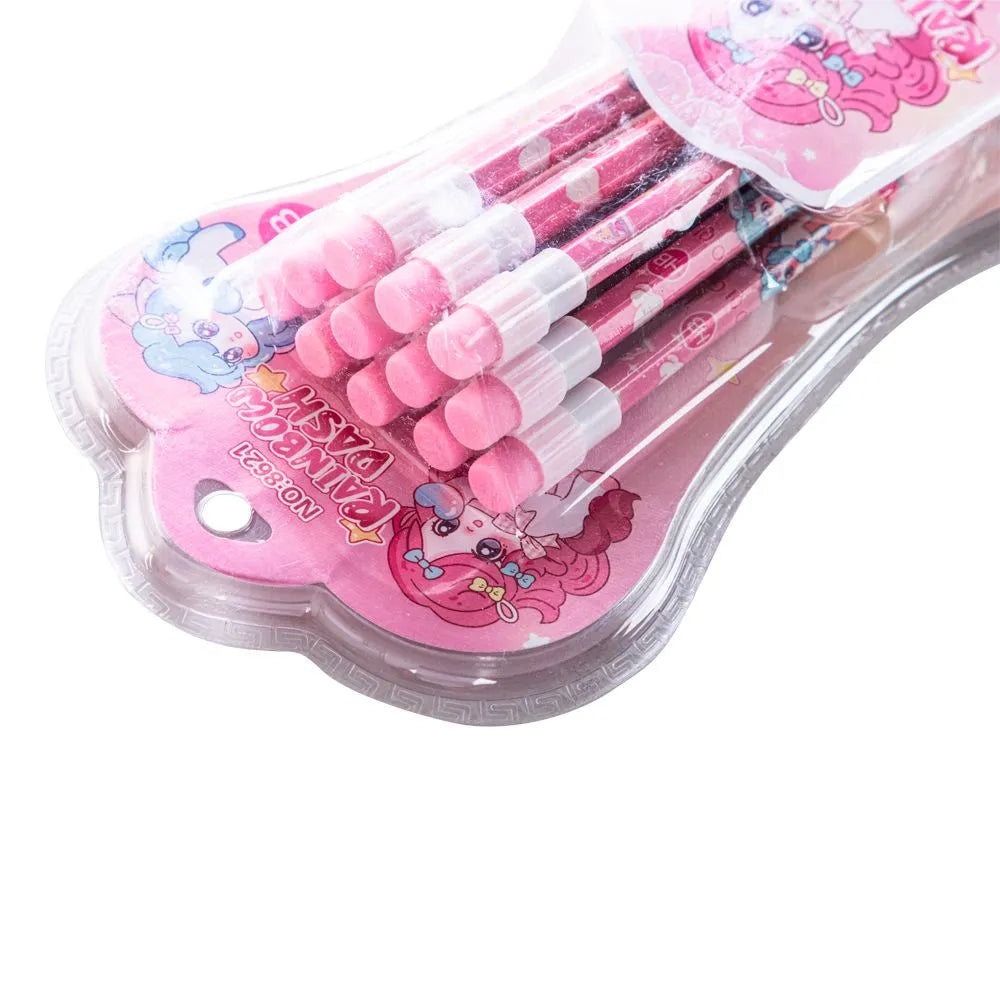 Eazy Kids HB Pencil With Eraser & Grip Set (12 Pcs)