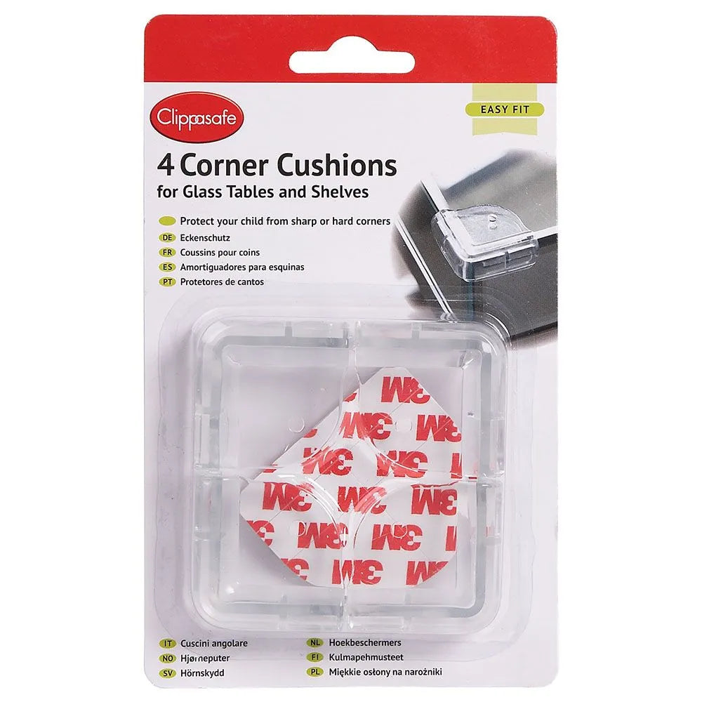 Clippasafe Corner Cushions For Glass Tops - Pack of  4