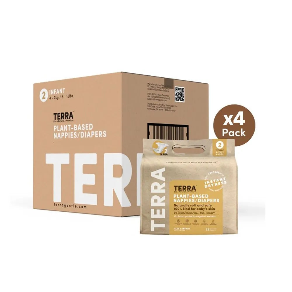 Terra Diaper/Nappy Infant 22s (Pack of 4)
