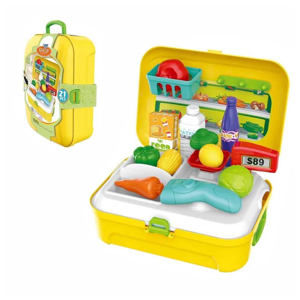 Little Story Shop Keeper Set Box Backpack (Yellow, 21 Pcs)