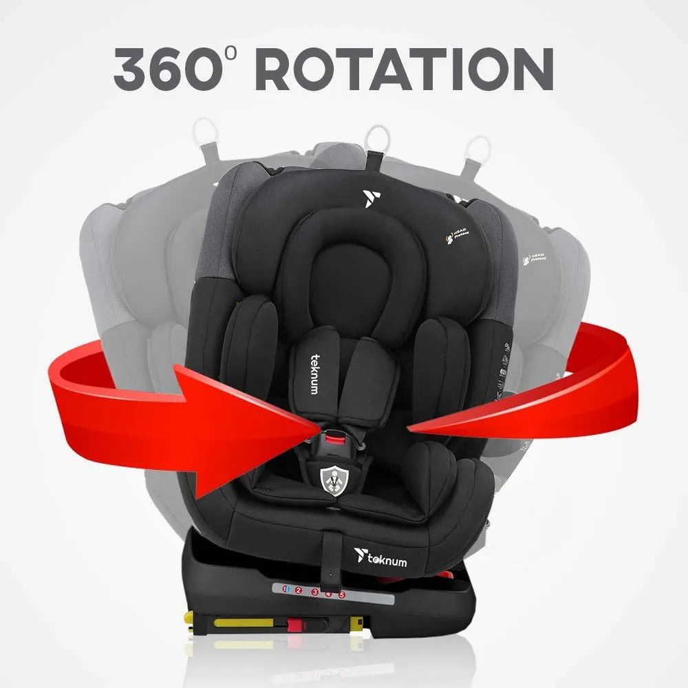 Teknum Evolve 360° Car Seat 0-12yrs with Isofix (Black)