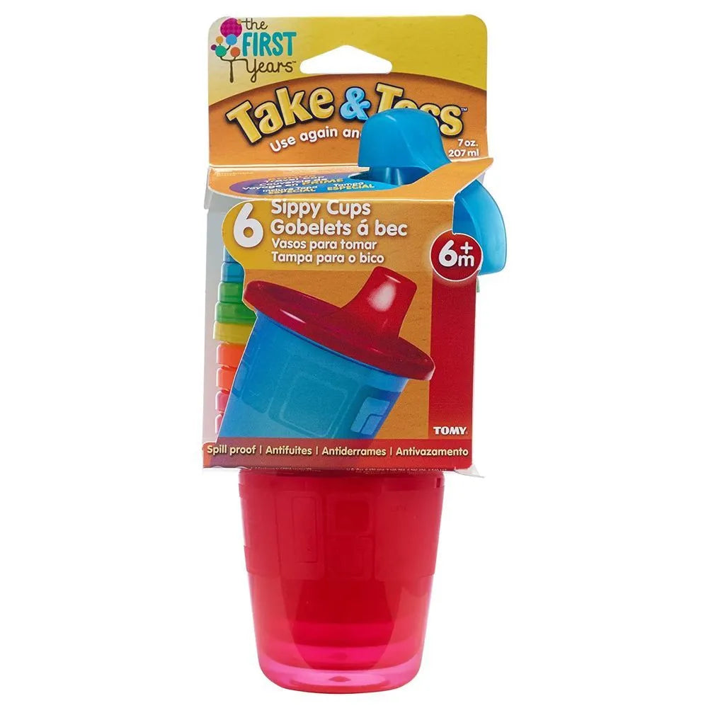 The First Years Take & Toss Spill-Proof Sippy Cups - Pack of 6 (7oz)