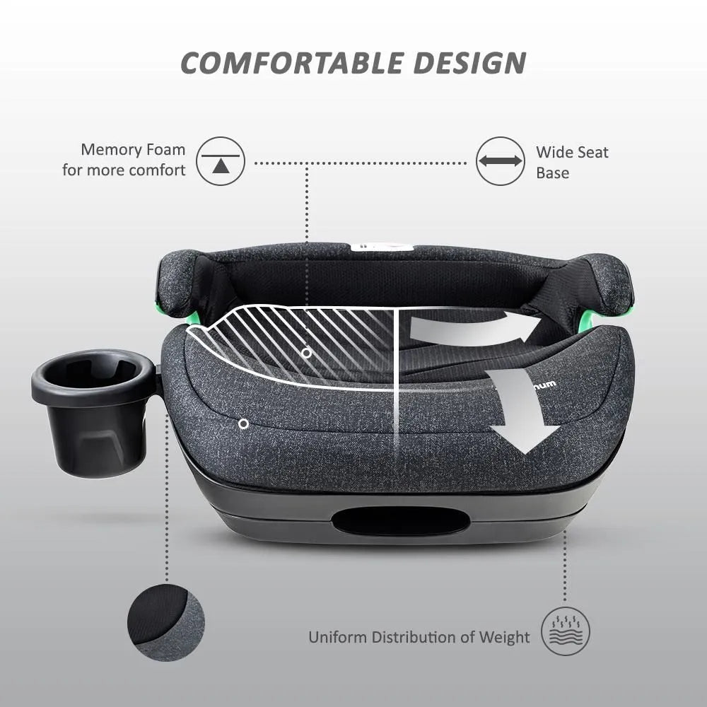 Teknum Car Seat I-Size Booster with 4 Reclining Mode and Isofix