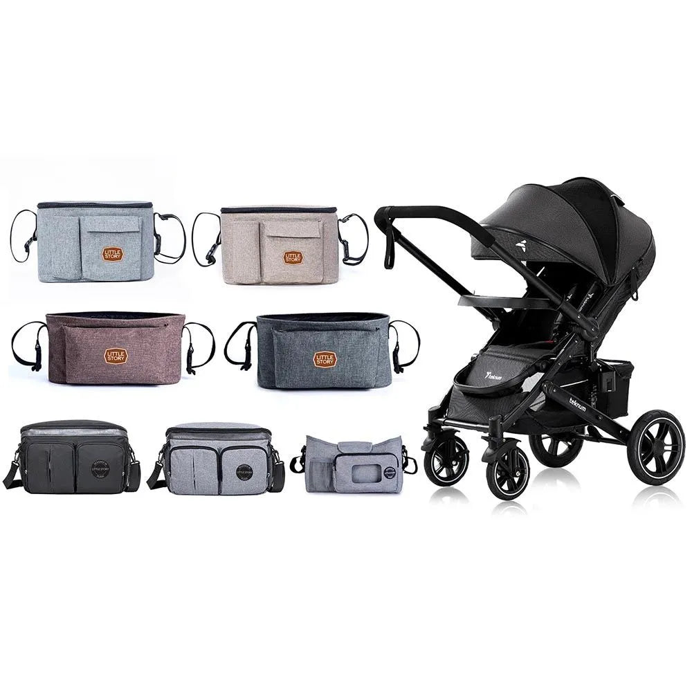 Little Story Stroller Organizer Travel Bag (Grey)