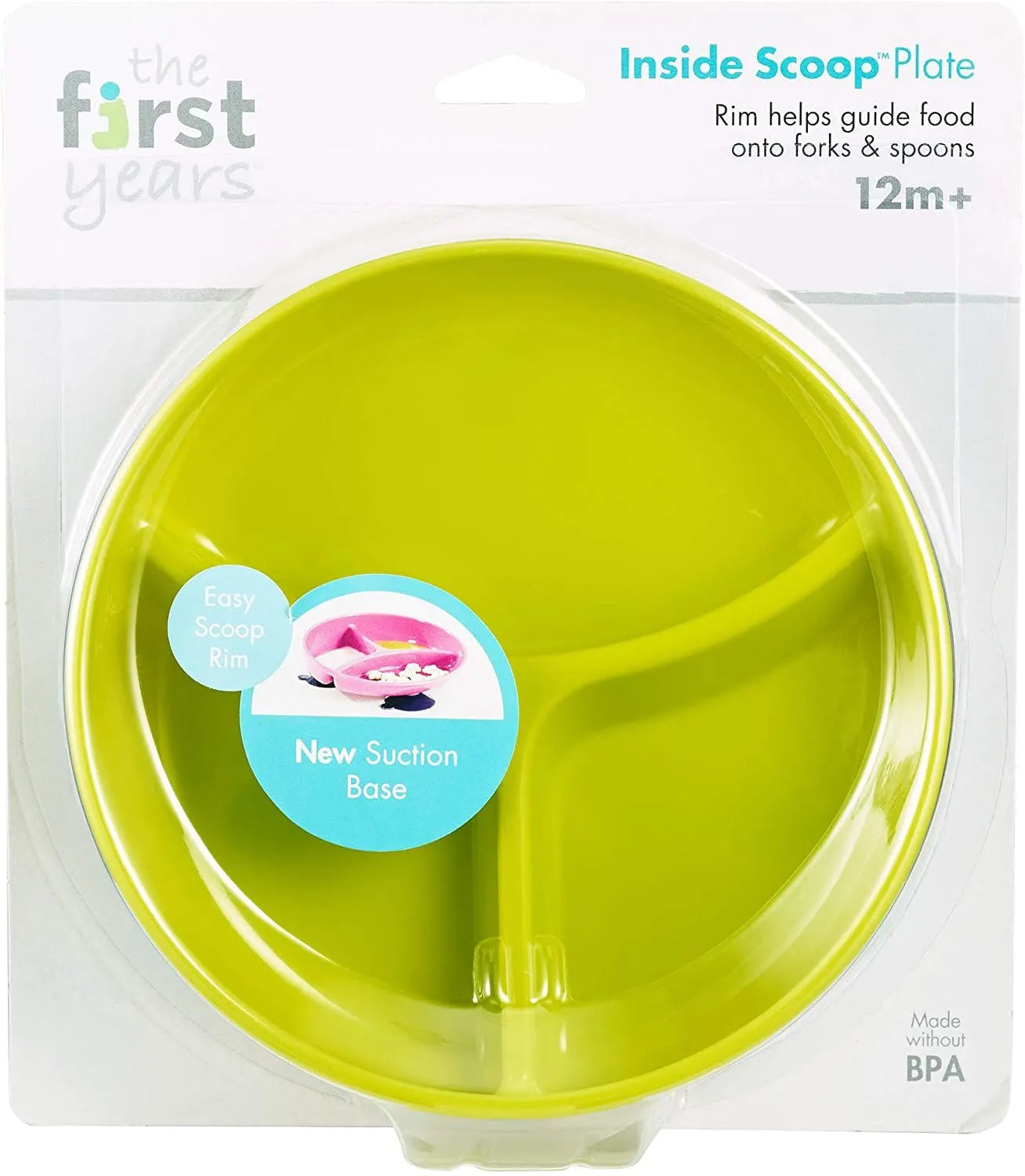 The First Years Inside Scoop Suction Sectioned Plate - Pack of 1 (12 Months +)