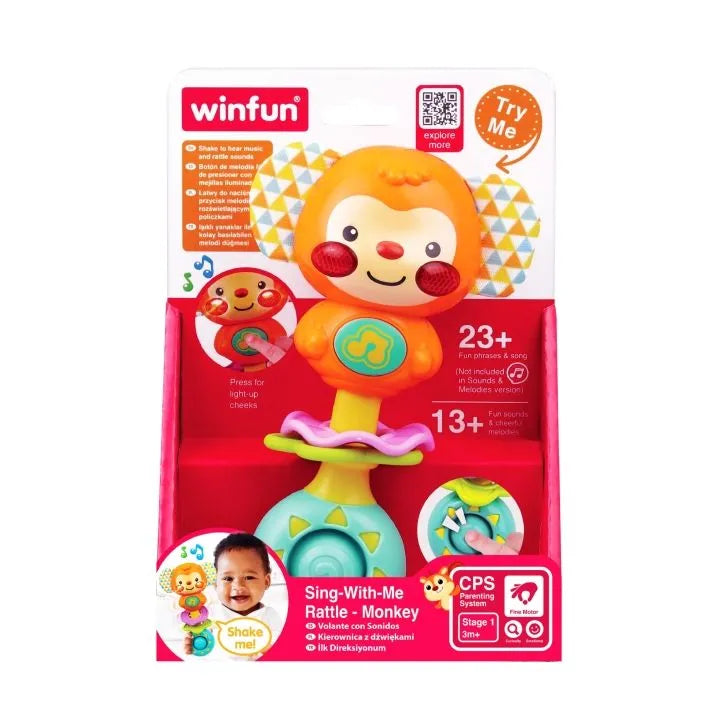 Winfun Sing With Me Rattle Monkey