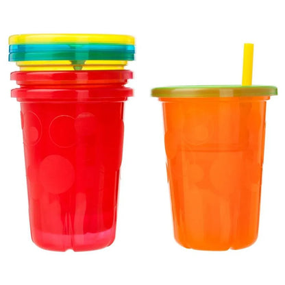 ذا فيرست ييرز أكواب شرب بمصّاصة للاستخدام المتكرر - عبوة من 4 (10oz)