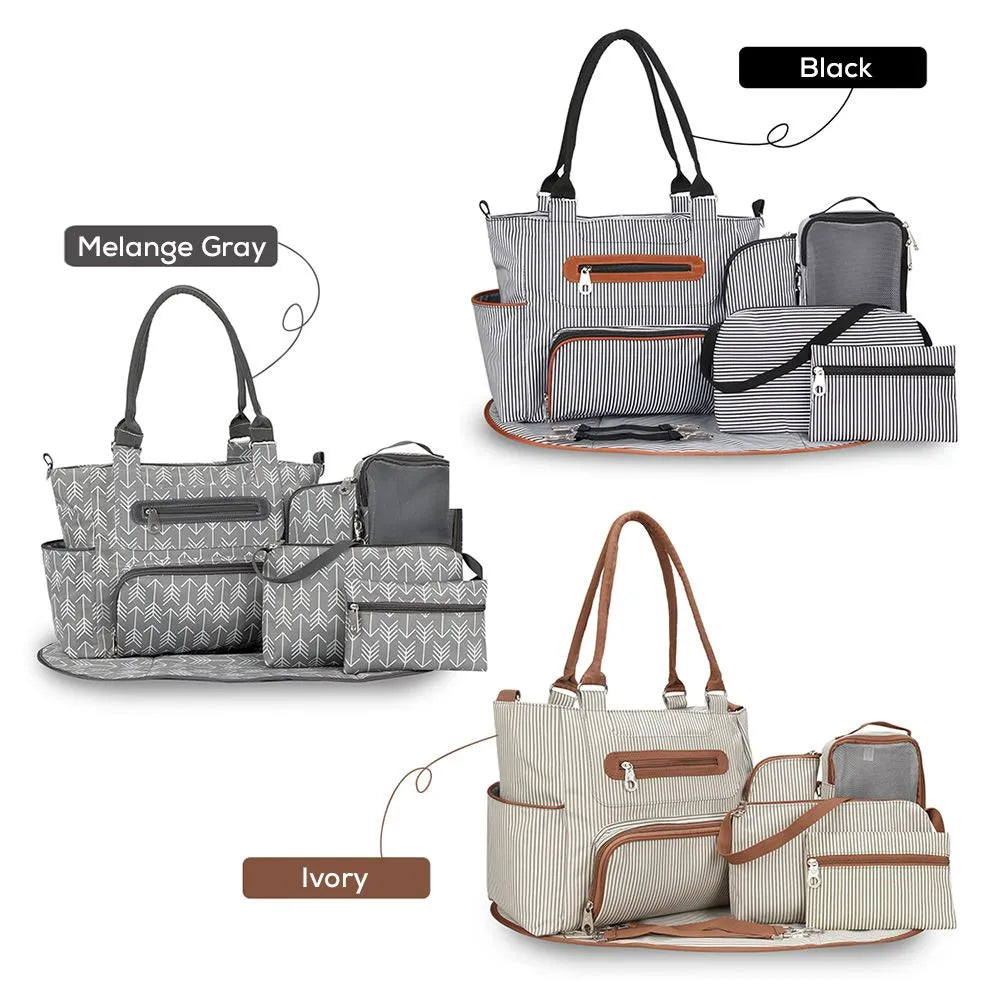 Little Story Diaper Bag Set With Stroller Hooks