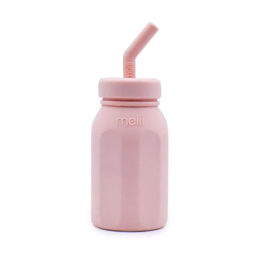 زجاجة ماء من السيليكون من ميلي مع ماصة (230 ml)