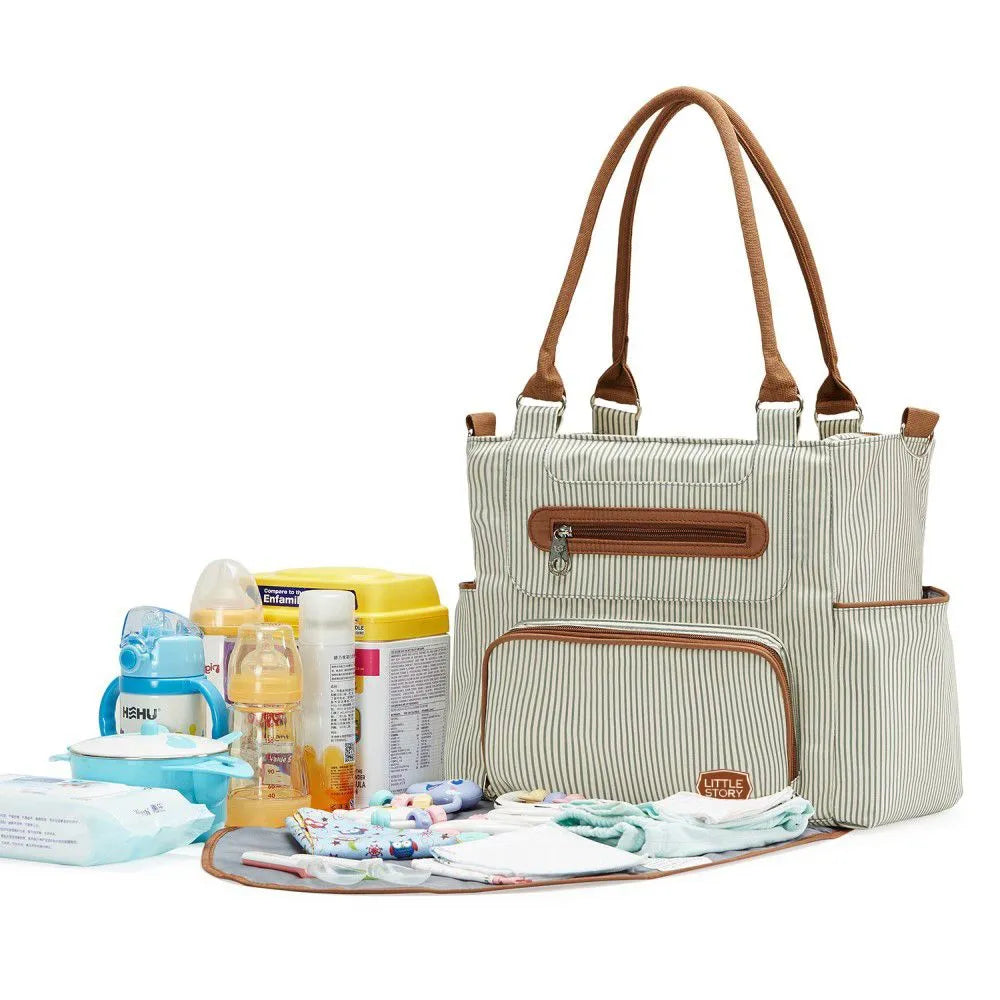 Little Story Diaper Bag Set With Stroller Hooks