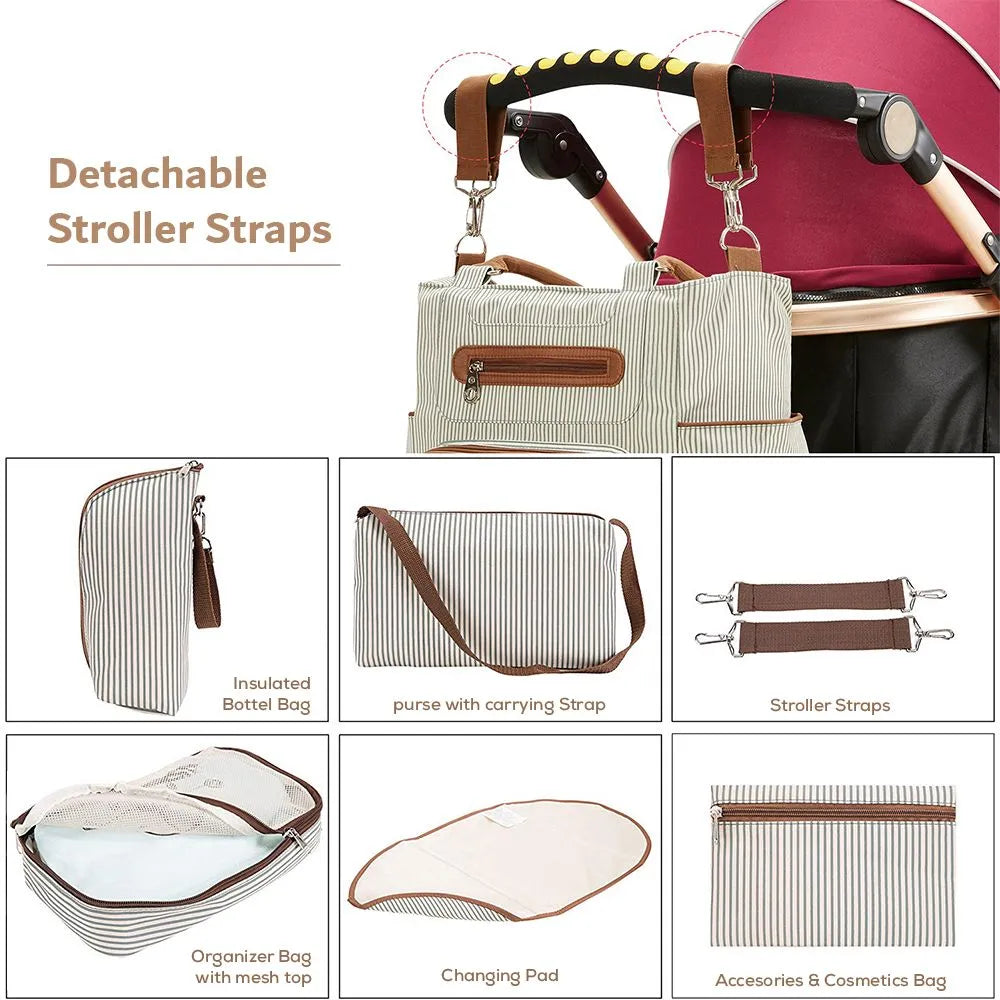 Little Story Diaper Bag Set With Stroller Hooks