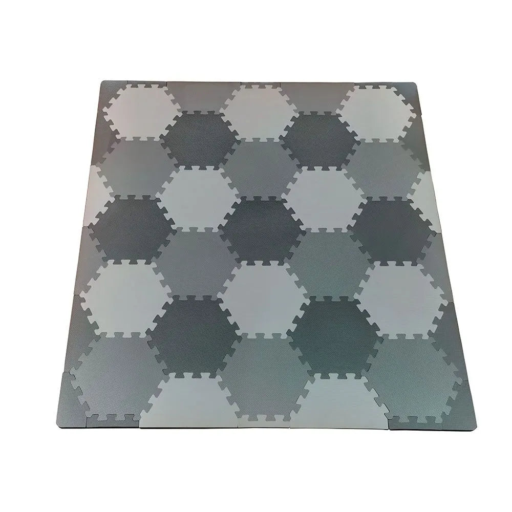 Bumble & Bird Baby Hexagonal Playmat Tiles (Grey/Cream)