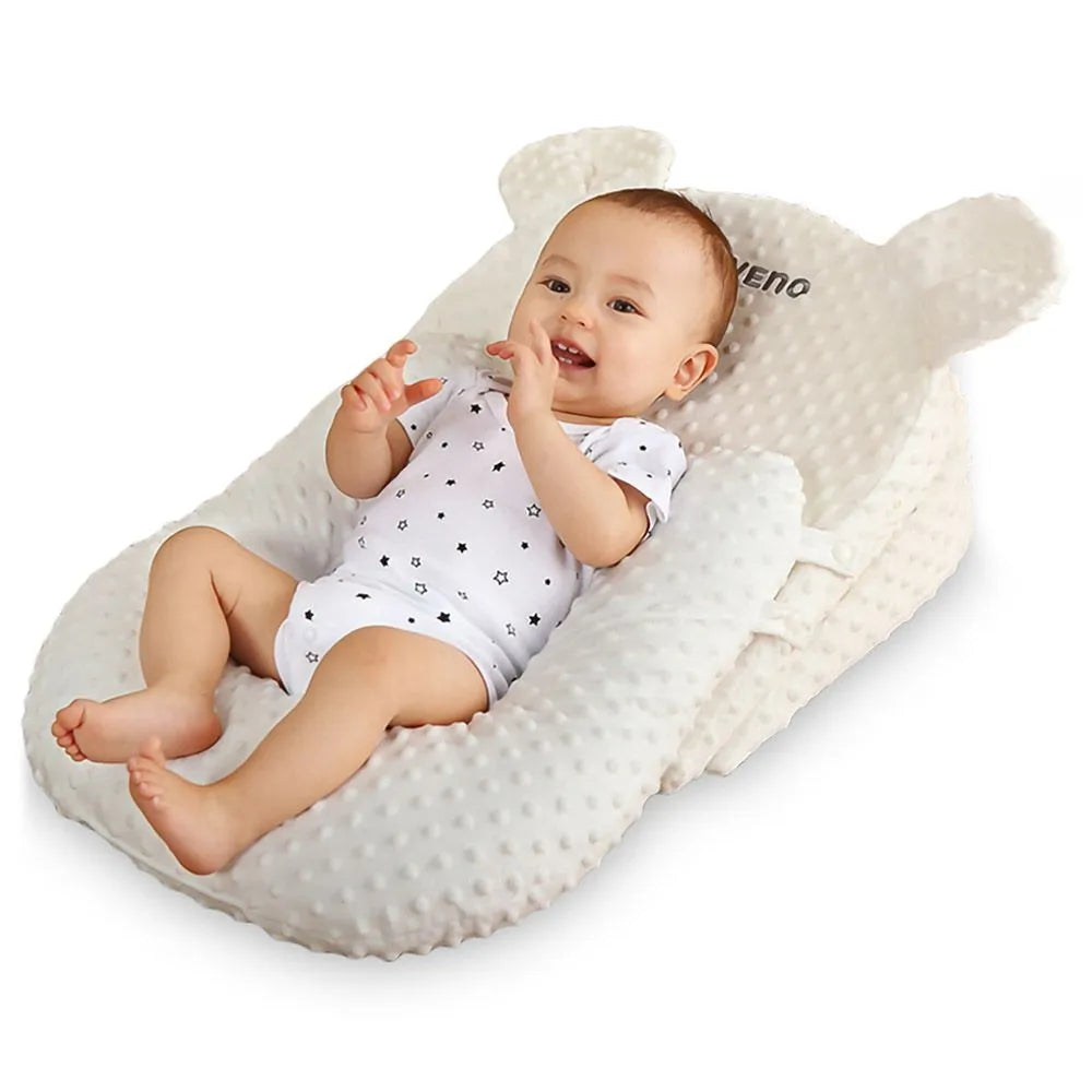 Sunveno Portable Baby Anti-Spill Milk U Shape Pillow with 10 Degree Slope Pad