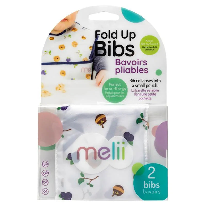 Melii Fold Up Bib With Scoop - Pack of 2