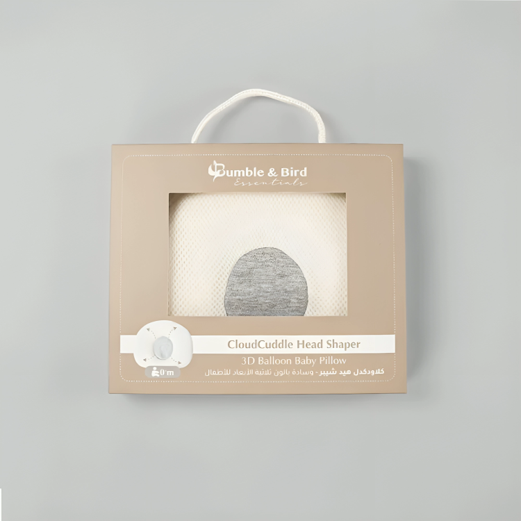 Bumble & Bird Baby Head Pillow 3D Filling (White)