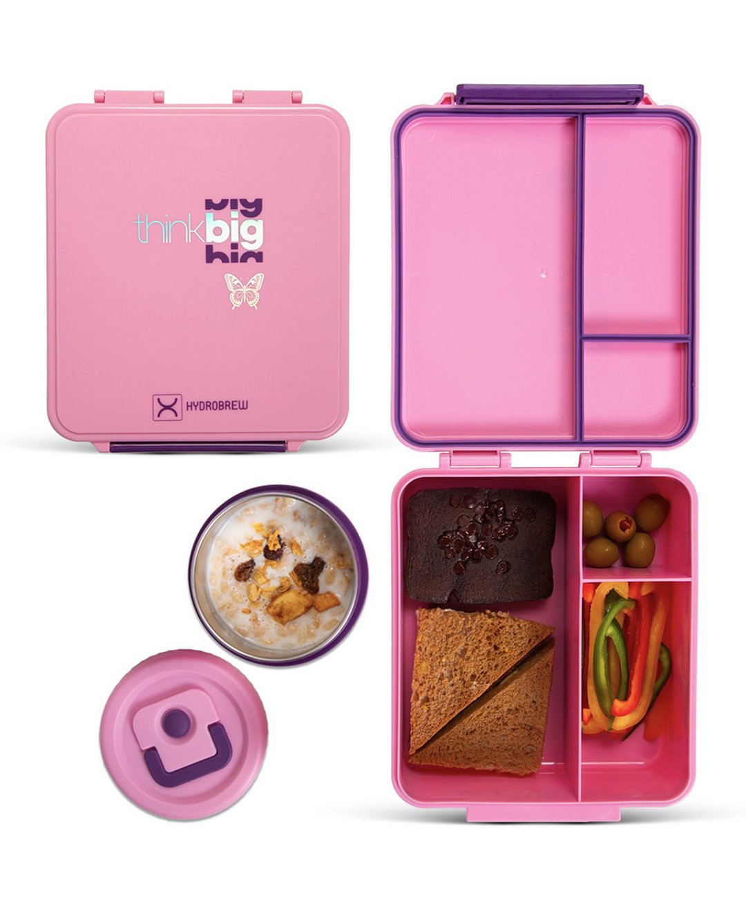 Hydrobrew Bento Lunch Box With Steel Food Jar