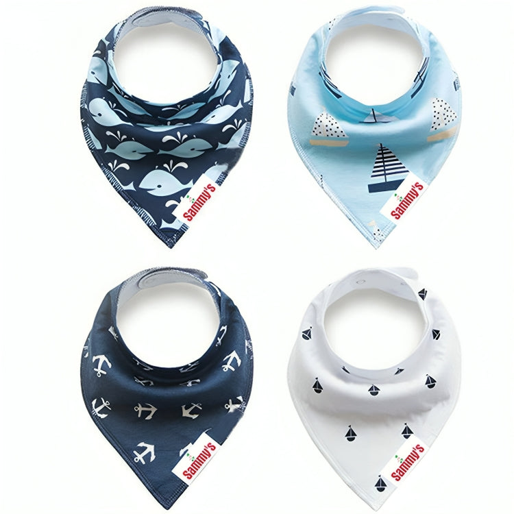 Eazy kids Bandana Bibs Organic Cotton - Set of 4