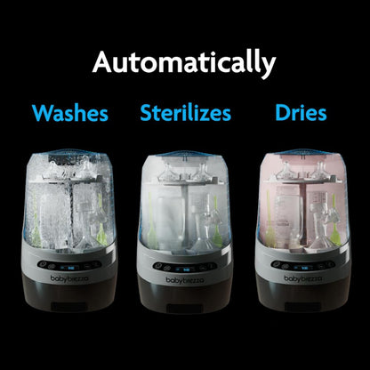 Baby Brezza Pro Bottle Washer, Sterilizer & Dryer With Formula Pro Dispenser Machine  (Black/White)