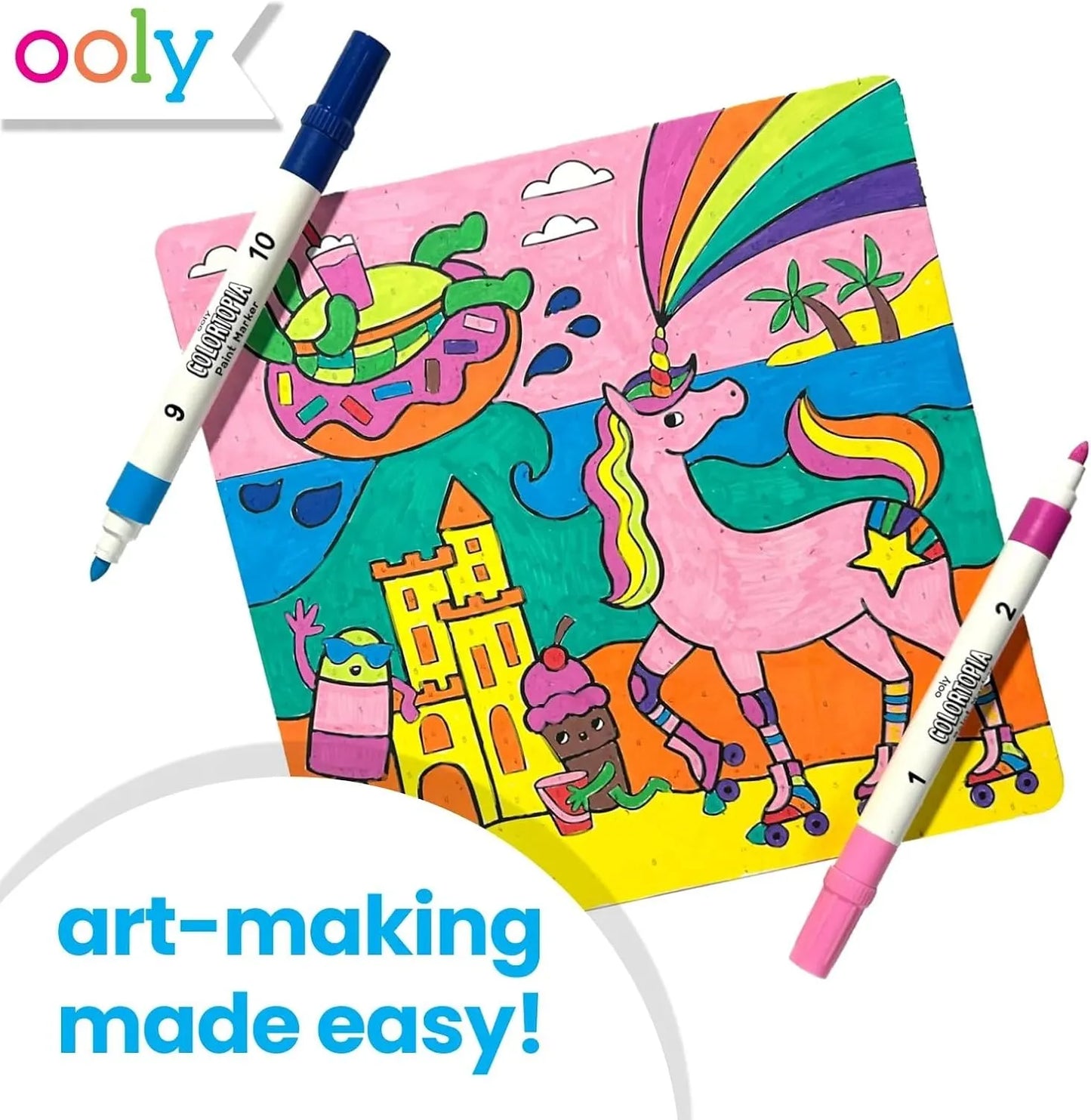 Ooly Colortopia Color by Number Paint Marker Kit