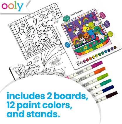 Ooly Colortopia Color by Number Paint Marker Kit