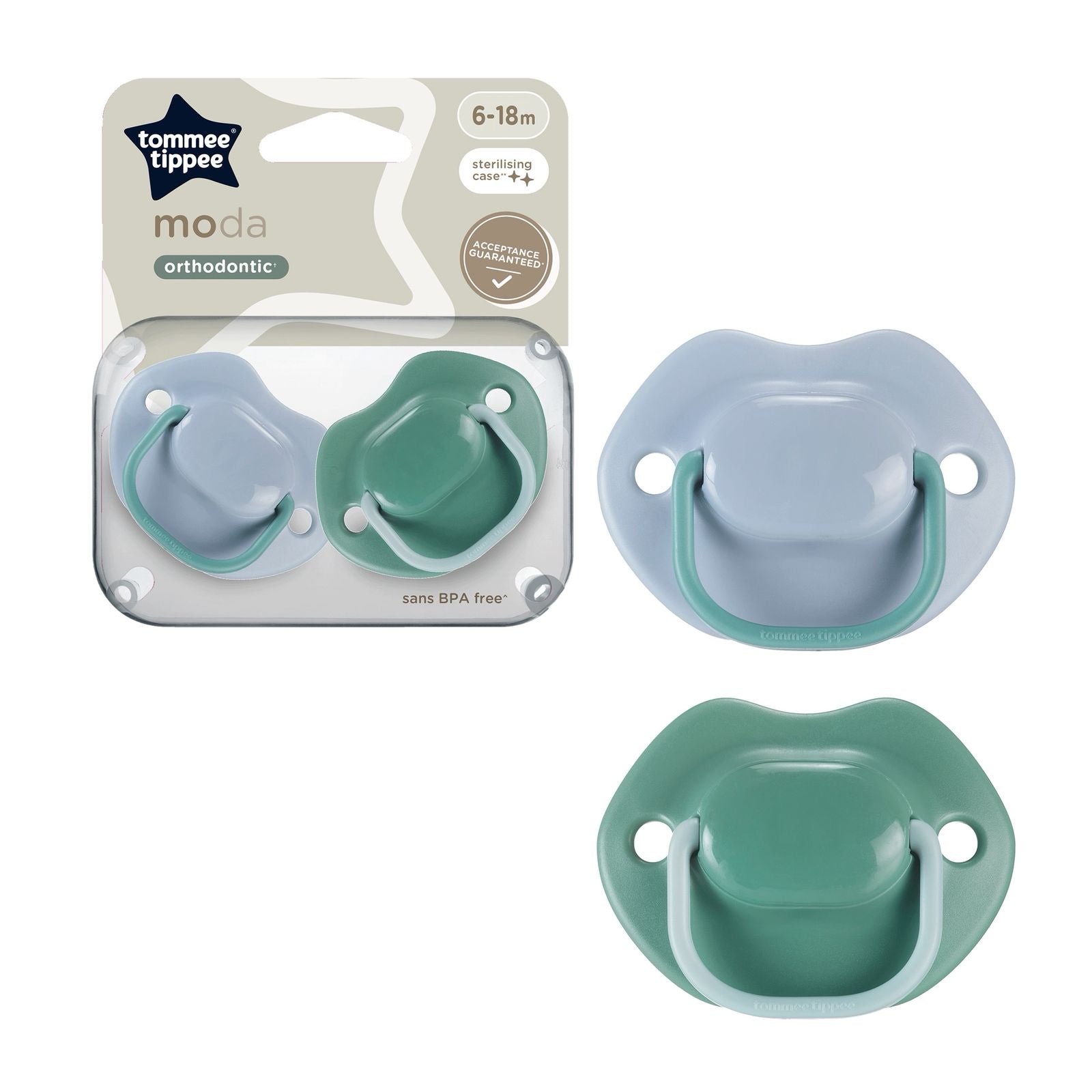 Tommee Tippee Moda Soother Orthodontic (6-18 Months)