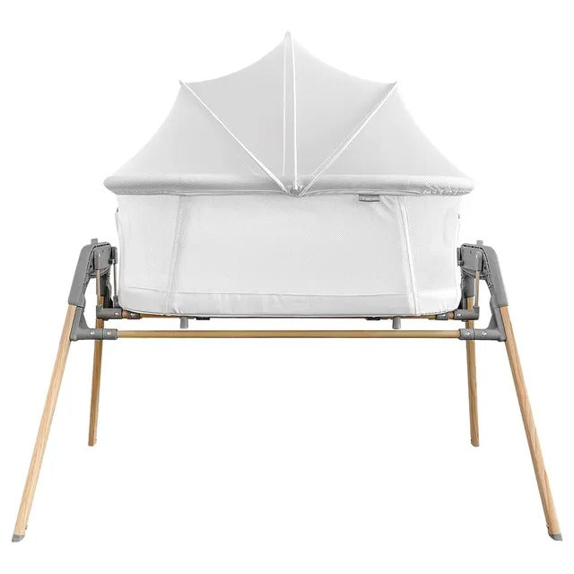 Teknum 3-in-1 Baby Cradle Bassinet With Mosquito Net – White.